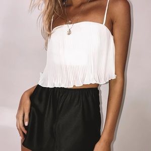 White crop top